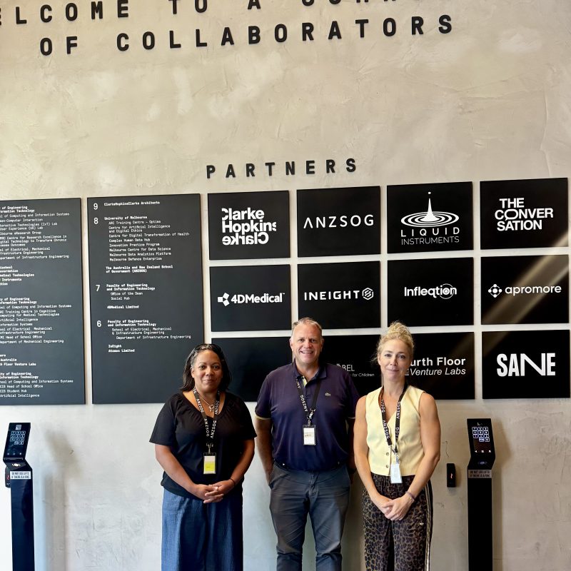 Three WCPP colleagues pictured at the start of their ANZSOG Fellowship