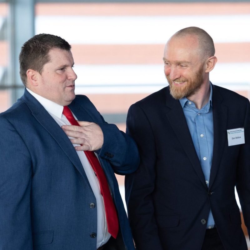WCPP Director Prof Dan Bristow with Cllr Andrew Morgan OBE, WLGA Chief Executive