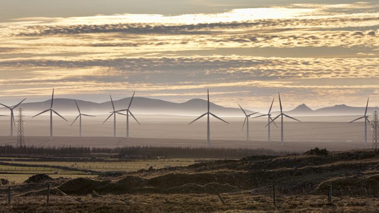 Wind turbines in Scotland